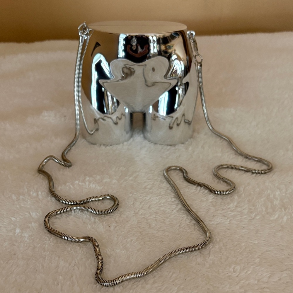 Chic Silver Wristlet with Chain